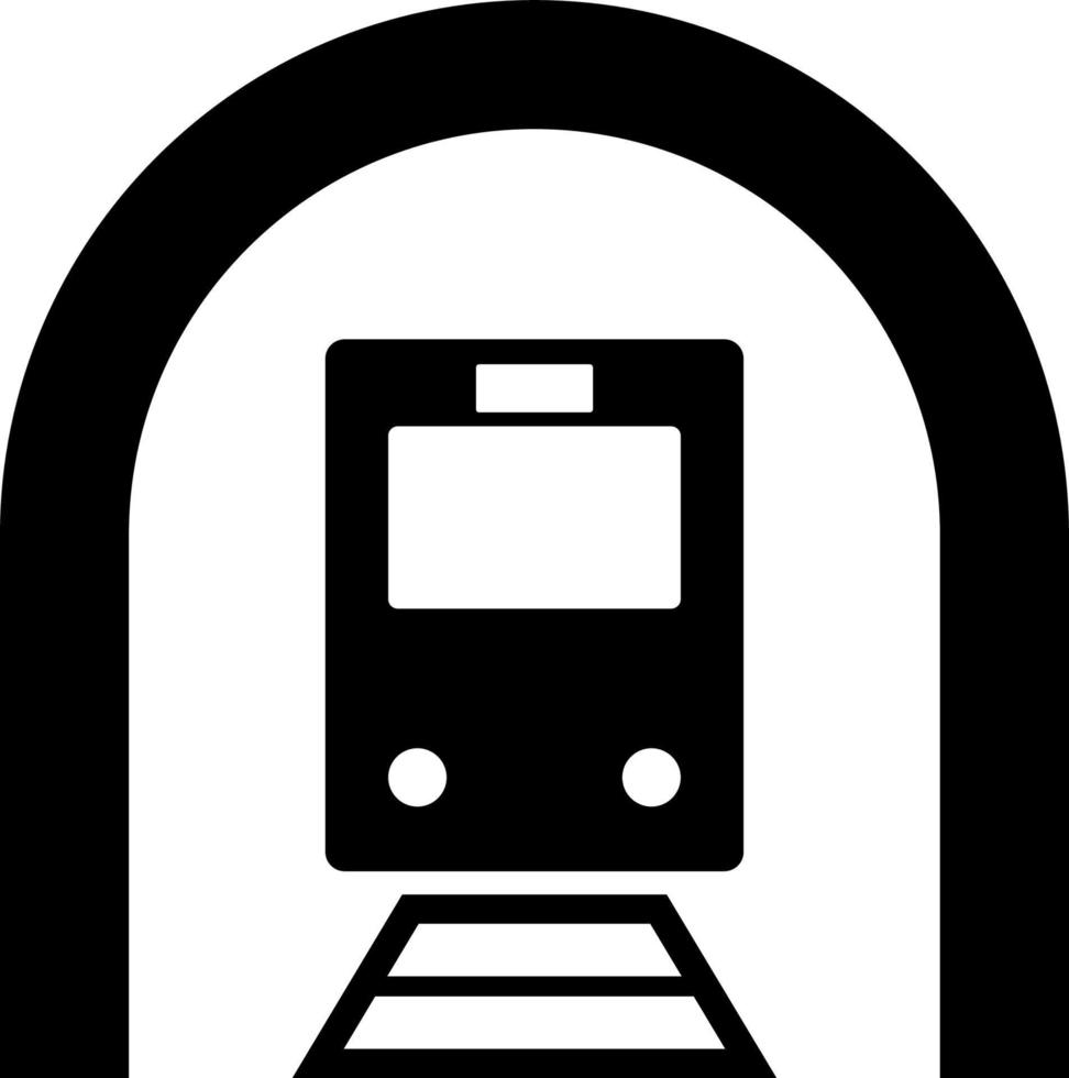Train, tunnel, icon. Element of simple icon for websites, web design, mobile app, infographics. Thick line icon for website design and development, app development on white background vector