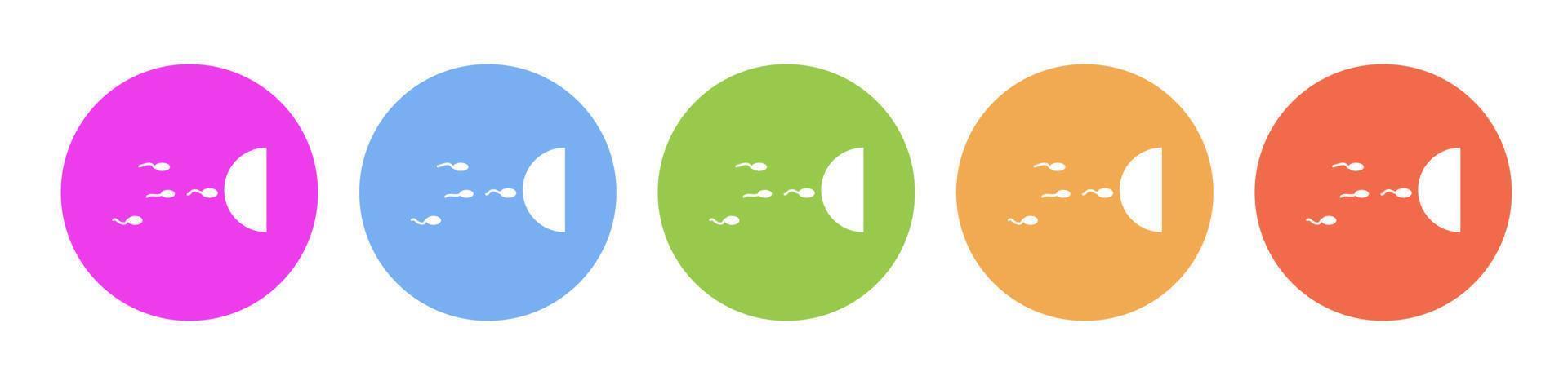 Multi colored icon Artificial insemination sperm. Button banner round badge interface for application illustration on white background vector