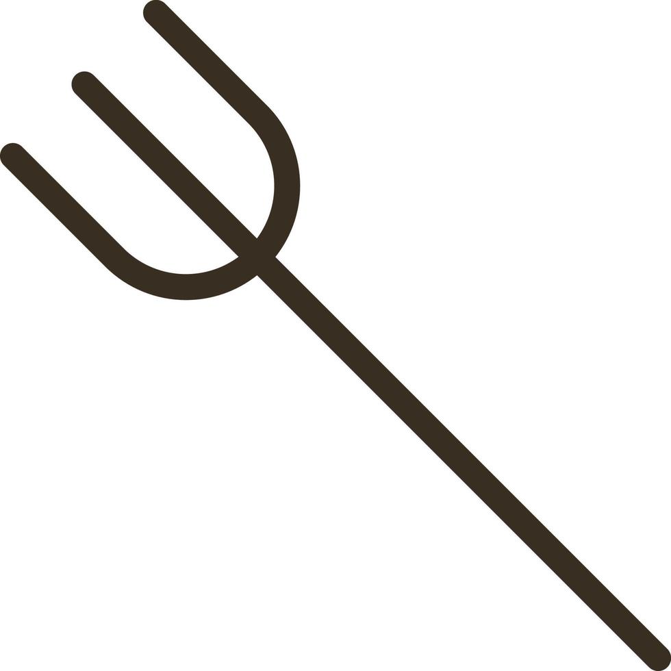 Fork, garden, pitchfork vector icon. Element of design tool for mobile concept and web apps vector. Thin line icon for website design and development, app development. Vector icon on white background