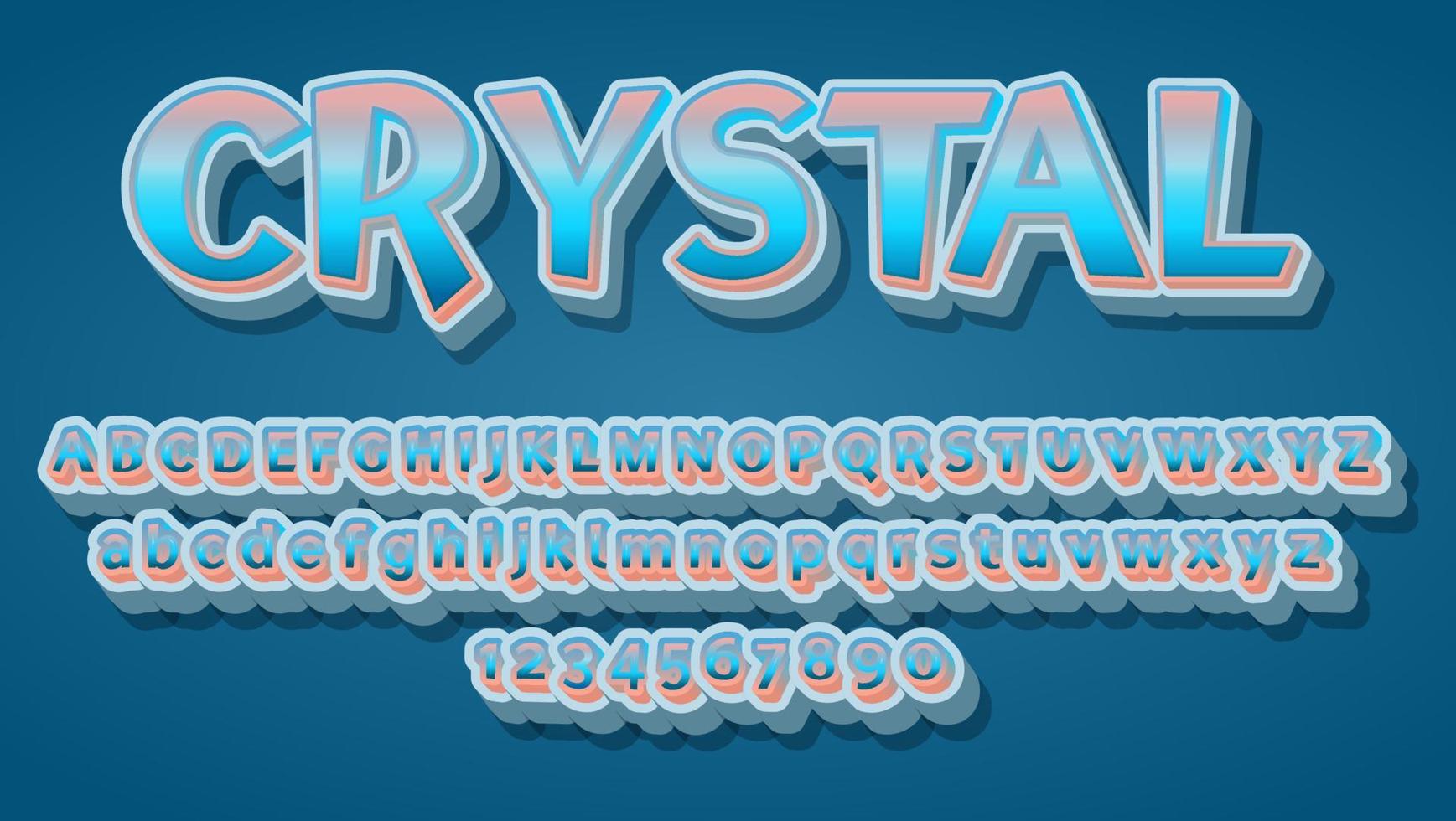 3d moderno degradado palabra cristal editable texto efecto diseño modelo vector