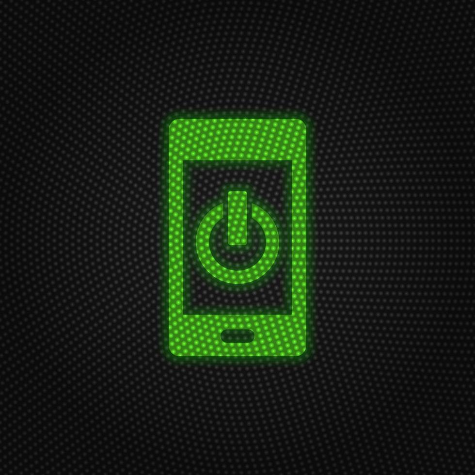 Phone, power new technology vector icon. New mobile technology traffic light style vector illustration on white background