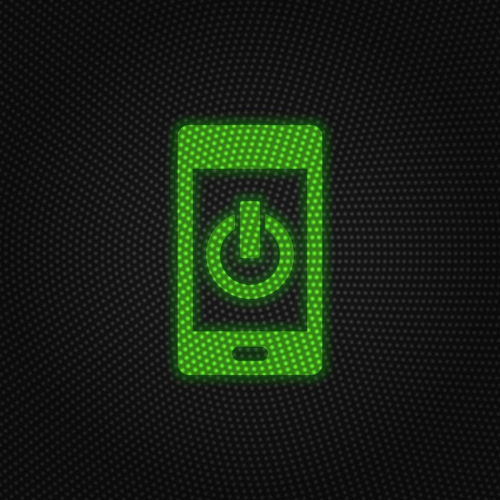 Phone, power new technology vector icon. New mobile technology traffic light style vector illustration on white background