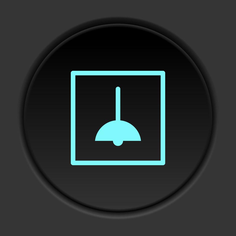 Dark button flat icons on round backgrounds. Building construction insurance dark circle vector icon on darken background