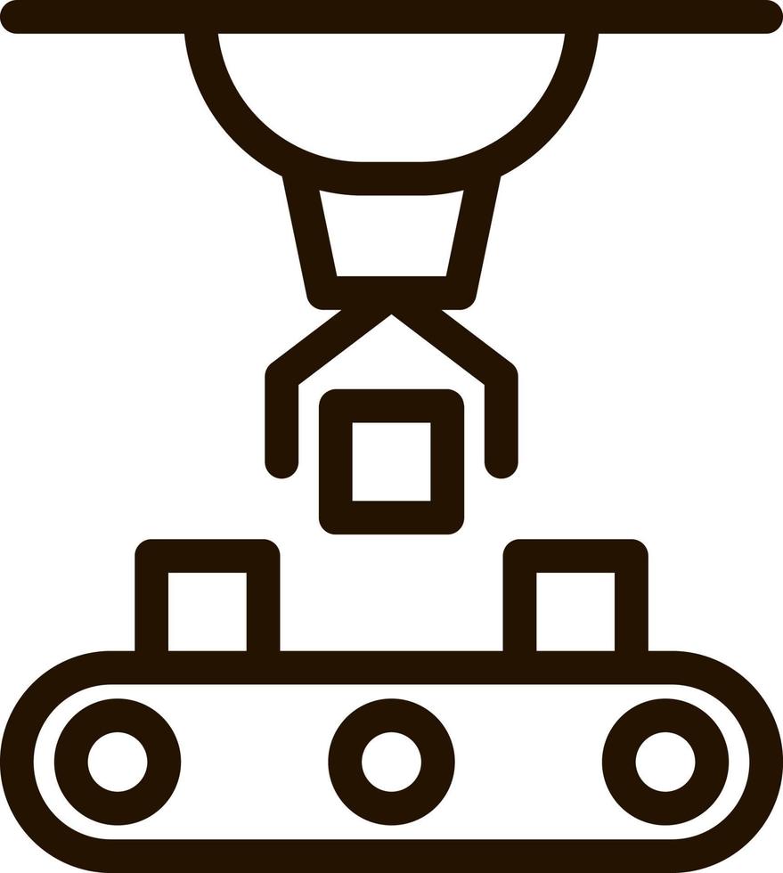 Articulated robot, conveyor robot  icon - Vector on white background