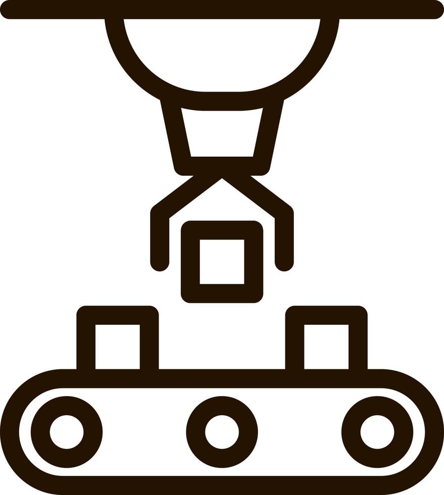 Articulated robot, conveyor robot  icon - Vector on white background