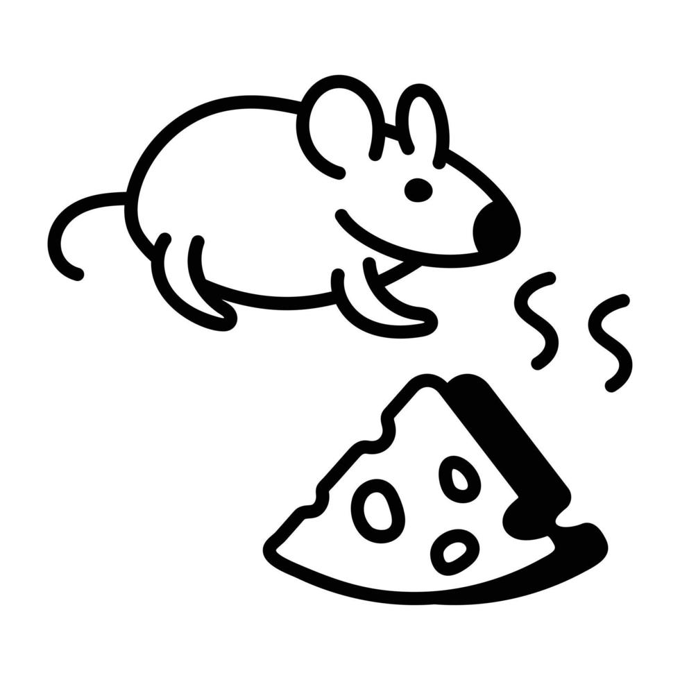 Trendy Mouse Food vector