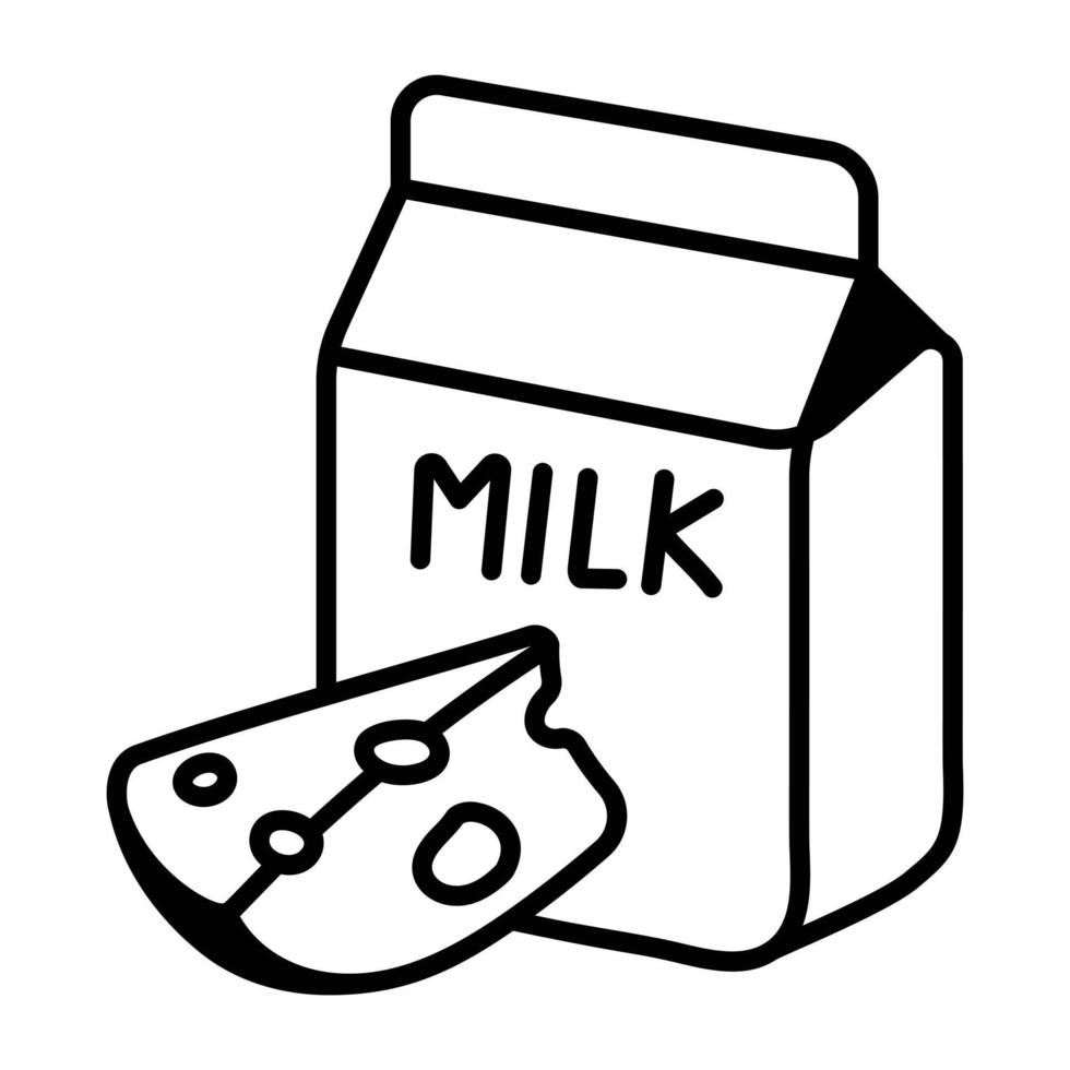 Trendy Dairy Ingredients vector