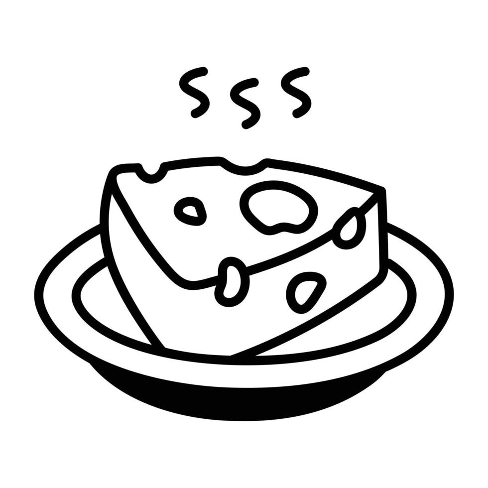 Trendy Cheese Plate vector
