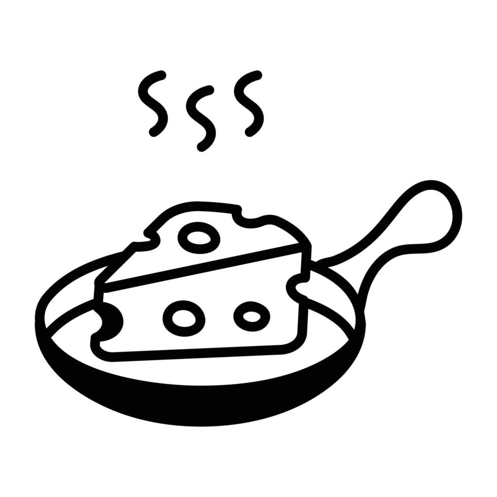 Trendy Cheese Pan vector