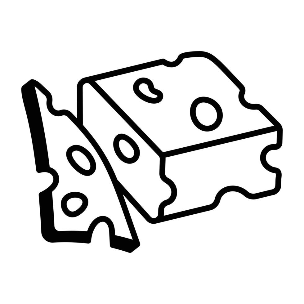 Trendy Cheddar Slice vector