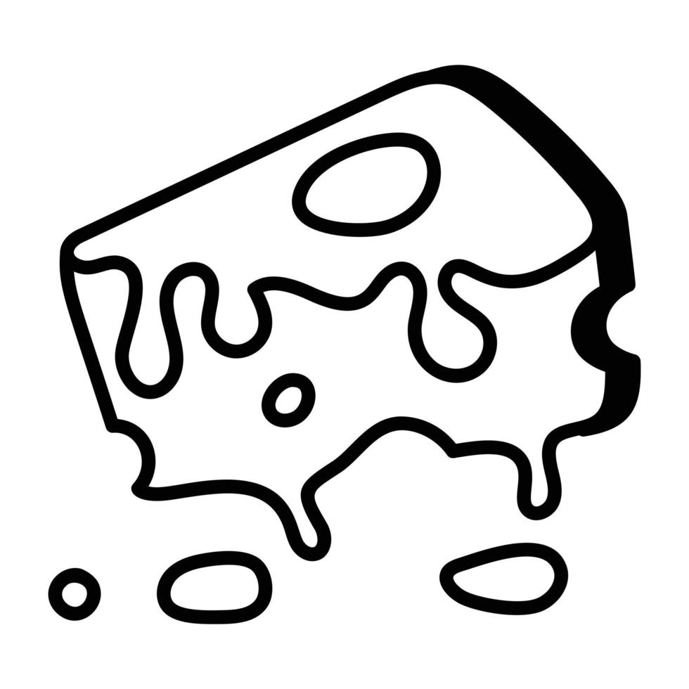 Trendy Melted Cheese vector