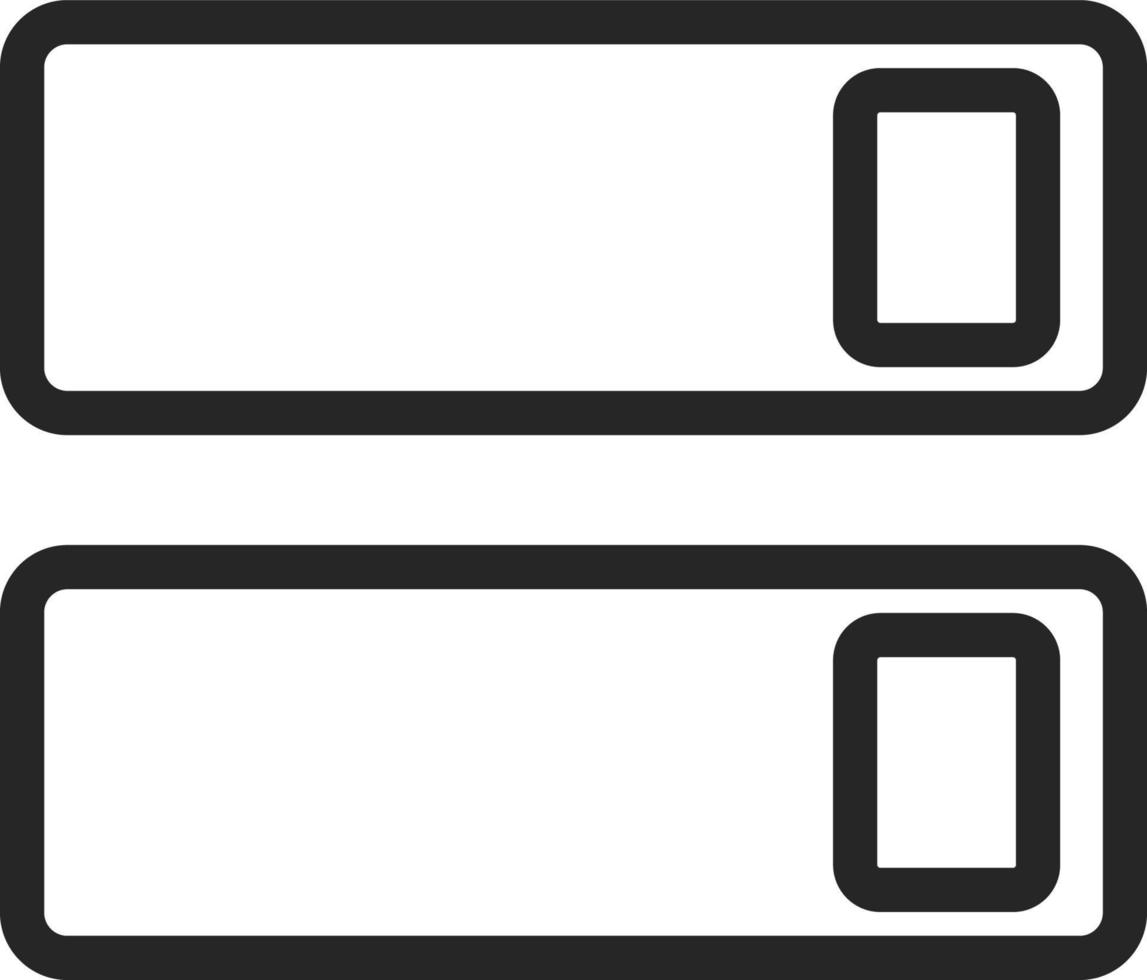 Enable, on, switch vector icon. Multimedia minimalist outline vector icon. on white background