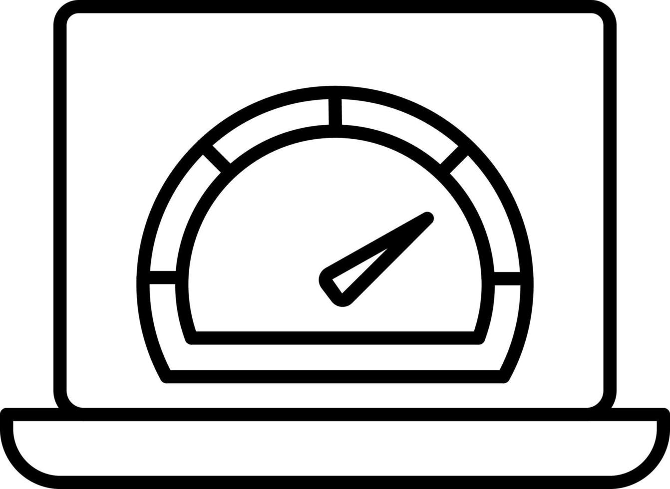 Speed Test, line vector icon on transparent background. Outline Speed Test, line vector icon.