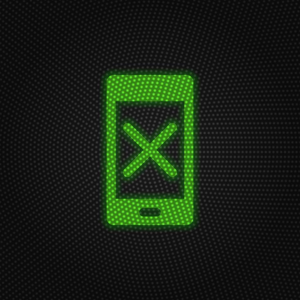 Phone, delete, remove new technology vector icon. New mobile technology traffic light style vector illustration on white background
