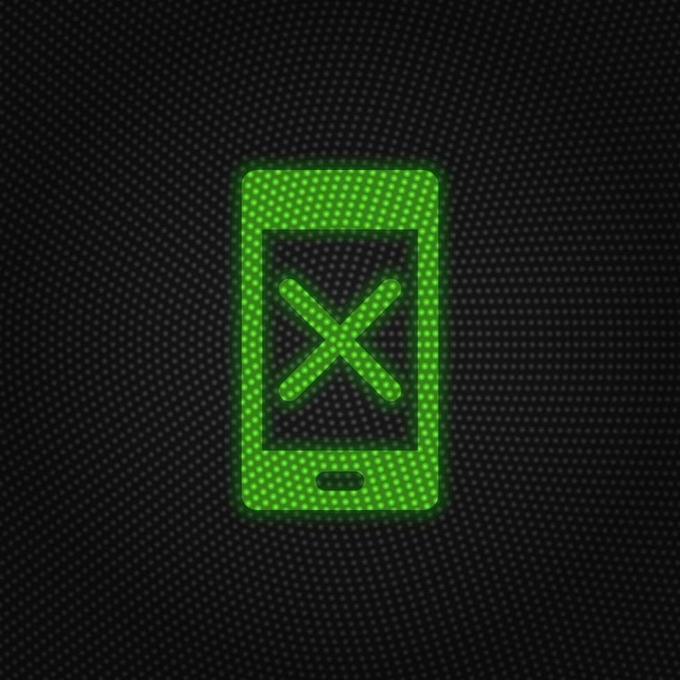 Phone, delete, remove new technology vector icon. New mobile technology traffic light style vector illustration on white background