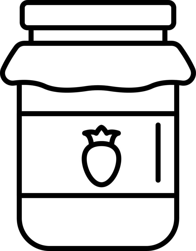 Jam jar line icon. linear style sign for mobile concept and web design. Glass jar jam outline vector icon. Symbol, logo illustration. Pixel perfect vector graphics.