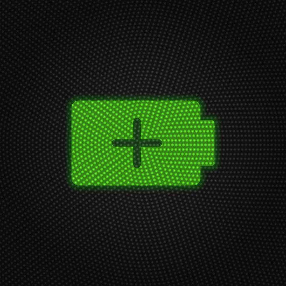 Charge, add, battery new technology vector icon. New mobile technology traffic light style vector illustration on white background