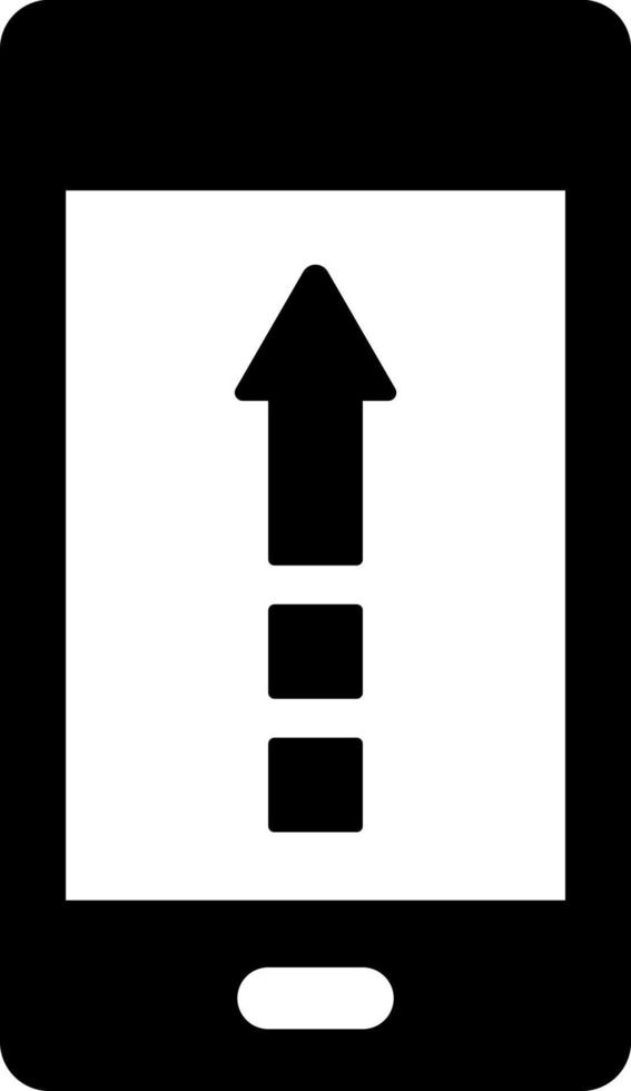 Phone, arrow up, upload vector icon. Simple element illustration from UI concept.  Mobile concept vector illustration. Phone, arrow up, upload vector icon on white background