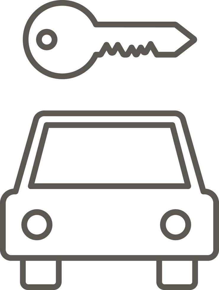 Car, key vector icon. Simple element illustration from map and navigation concept. Car, key vector icon. Real estate concept vector illustration.