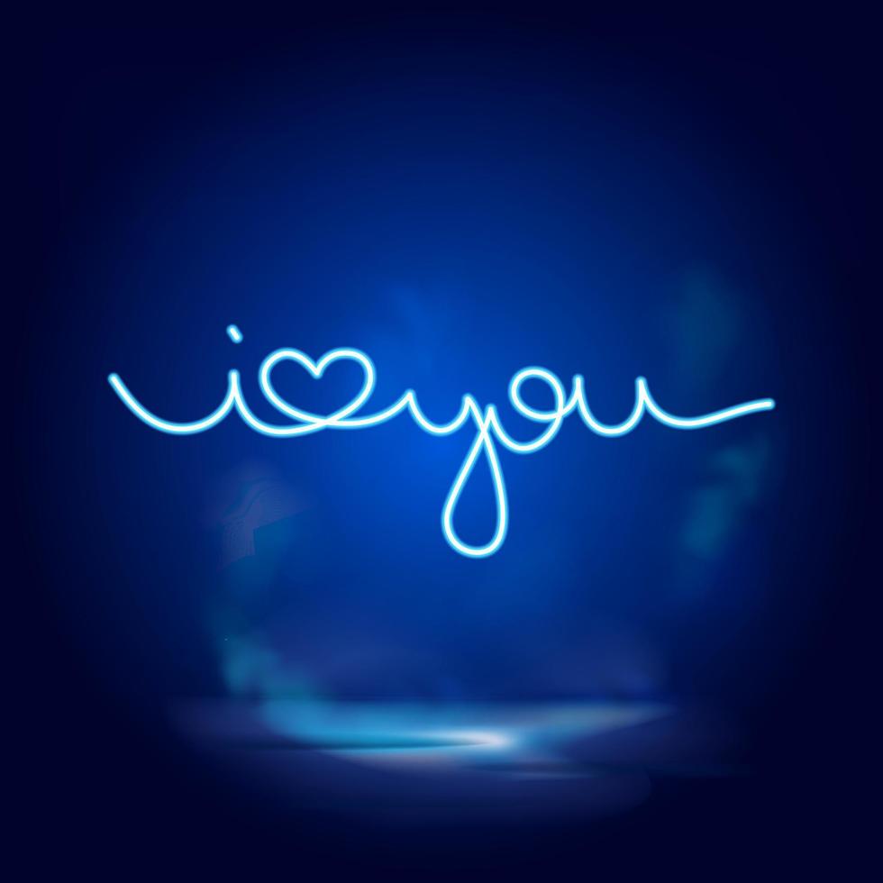 Love one line neon vector icon. One line art, illustration