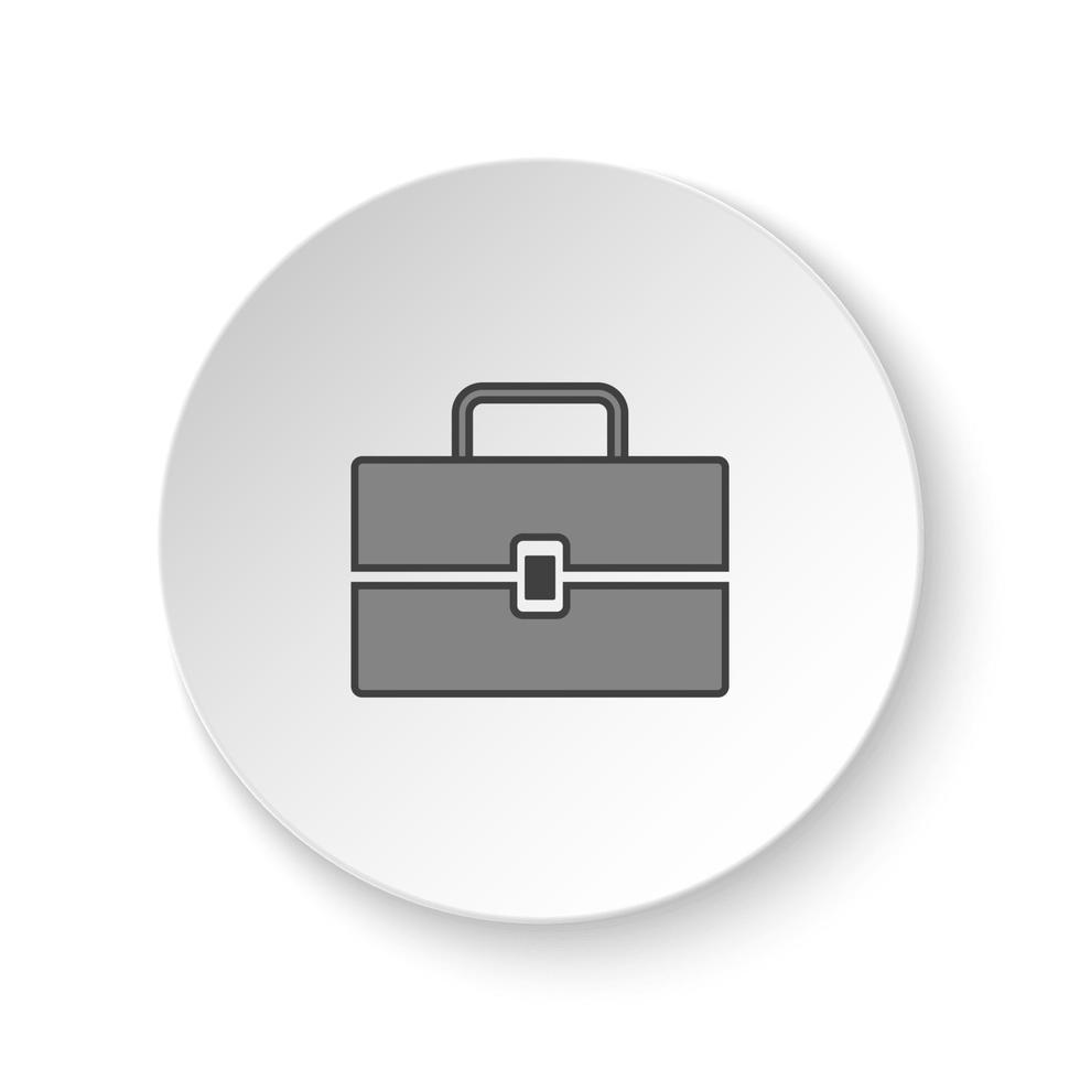 Round button for web icon, Metal lunchbox. Button banner round, badge interface for application illustration on white background vector