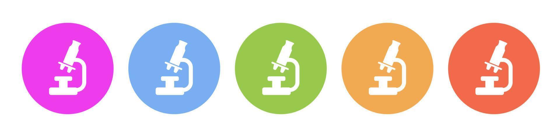 Multi colored icon Microscope. Button banner round badge interface for ...