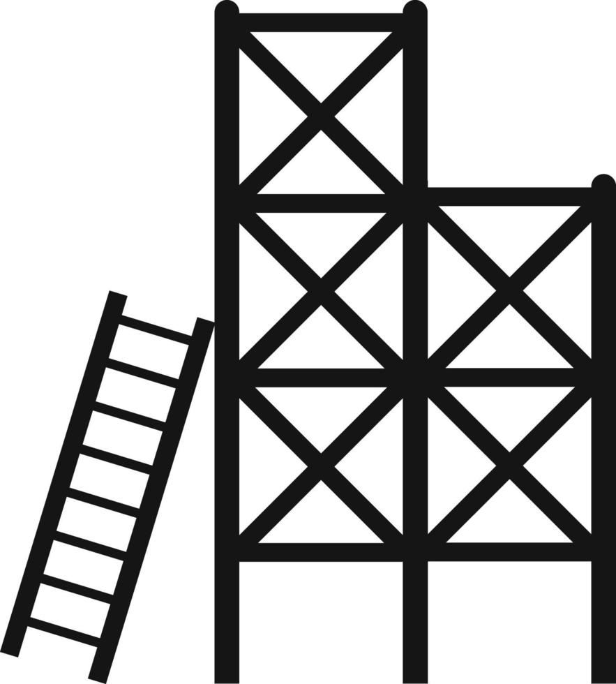 Scaffolding vector icon isolated on transparent background, Scaffolding logo concept. Ladder, scaffold, stairs, steps icon