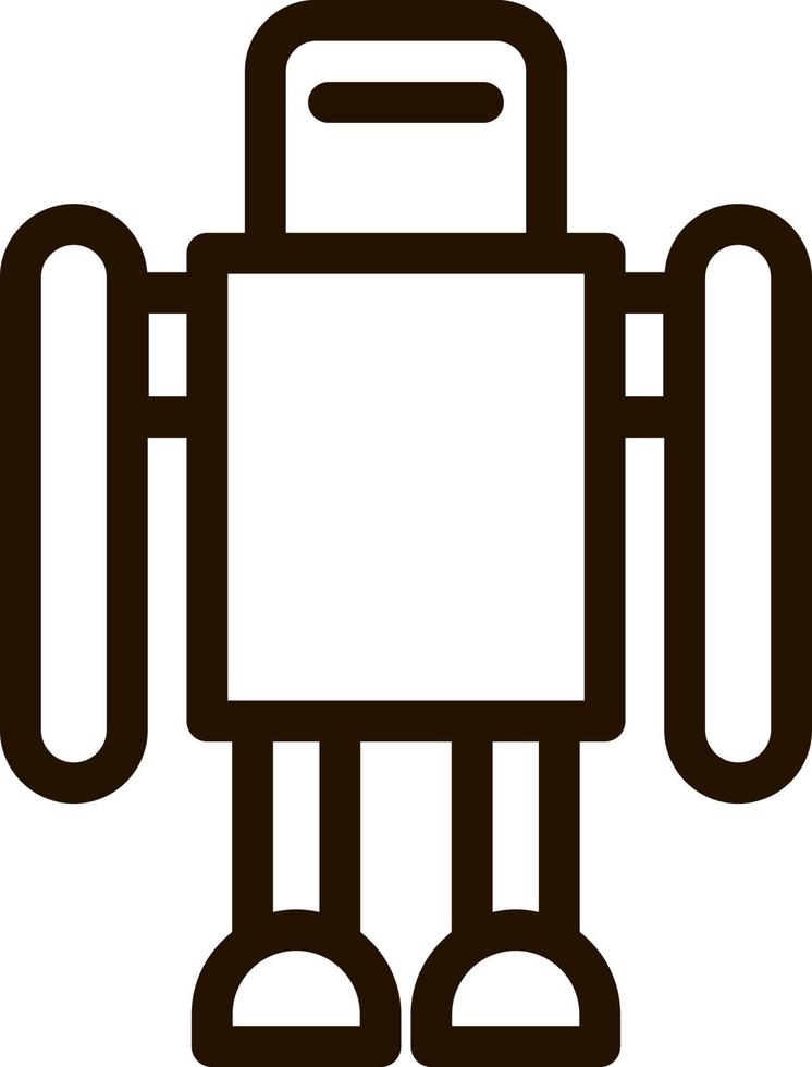 Artificial intelligence, bionic man icon - Vector on white background