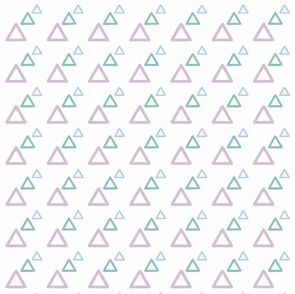 triangle geometry pastel color seamless vector pattern with white background design for carpet, wallpaper, clothing, wrapping, fabric, cover
