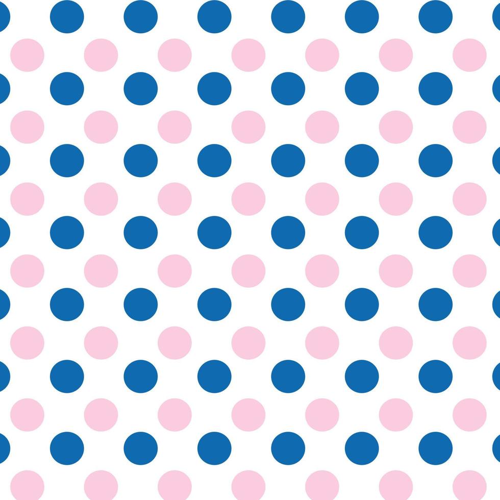 beautiful seamless pattern, blue and pink dots design for carpet, wallpaper, clothing, wrapping, fabric, cover vector