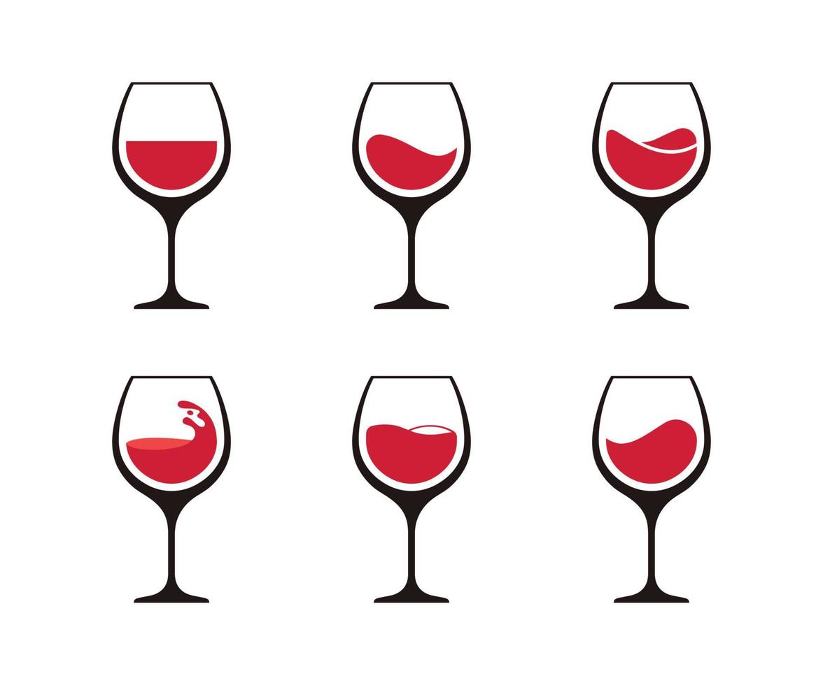Red wine glass icon vector. vector