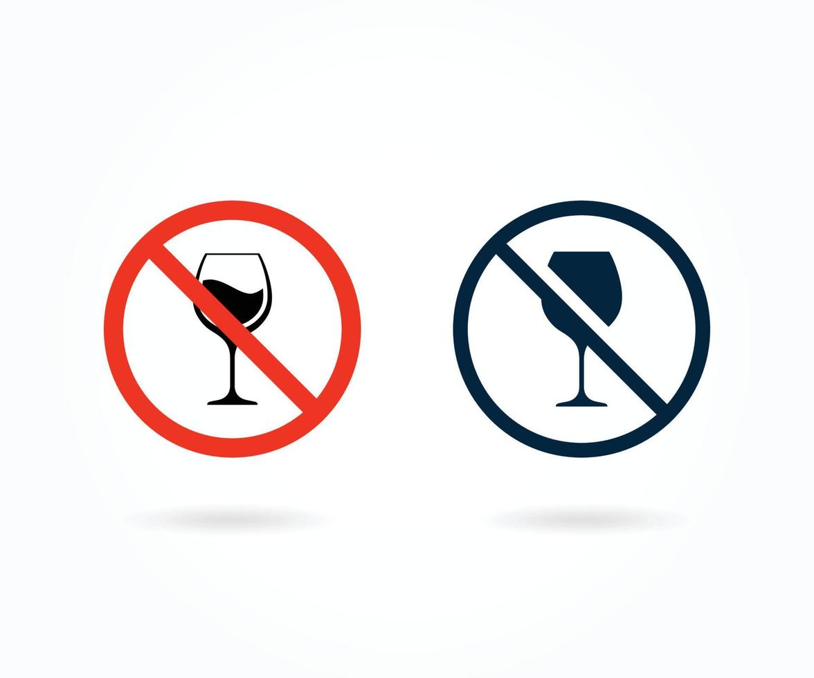 No alcohol sing vector. don't drink icon vector