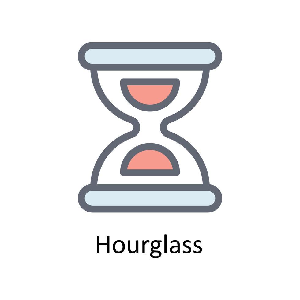 Hourglass Vector Fill outline Icons. Simple stock illustration stock