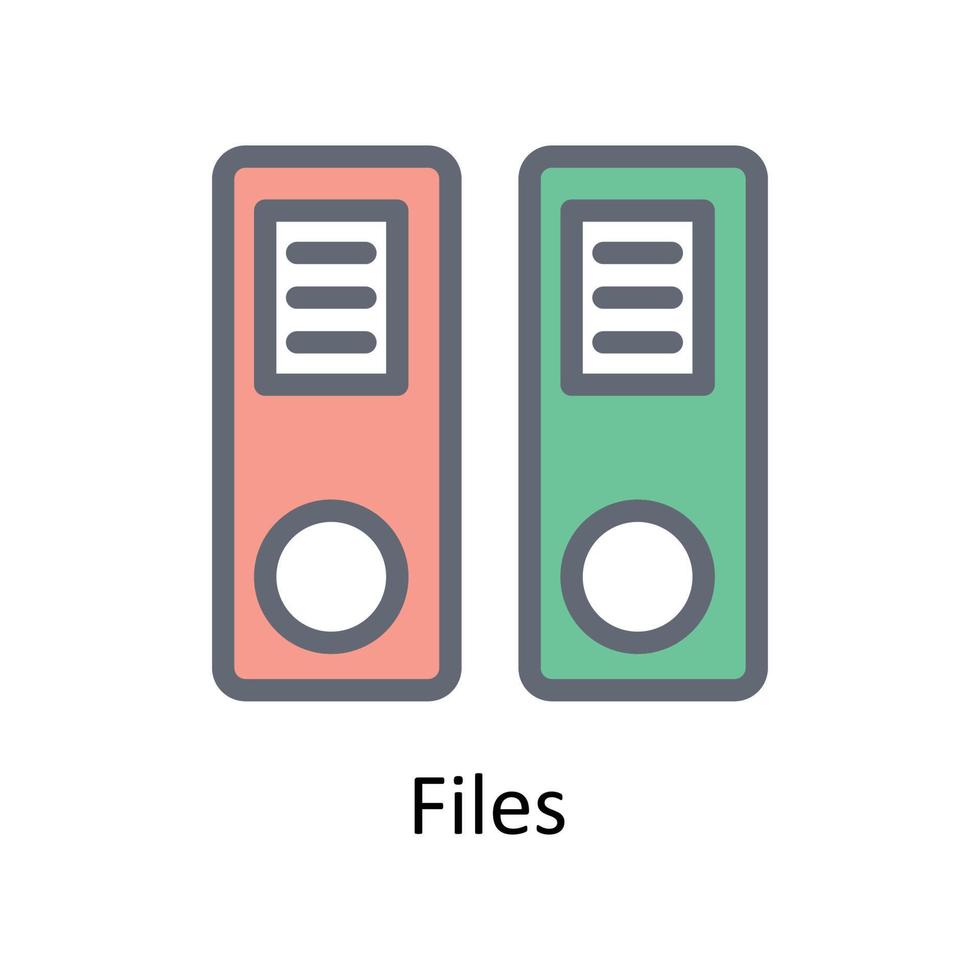 Files Vector Fill outline Icons. Simple stock illustration stock