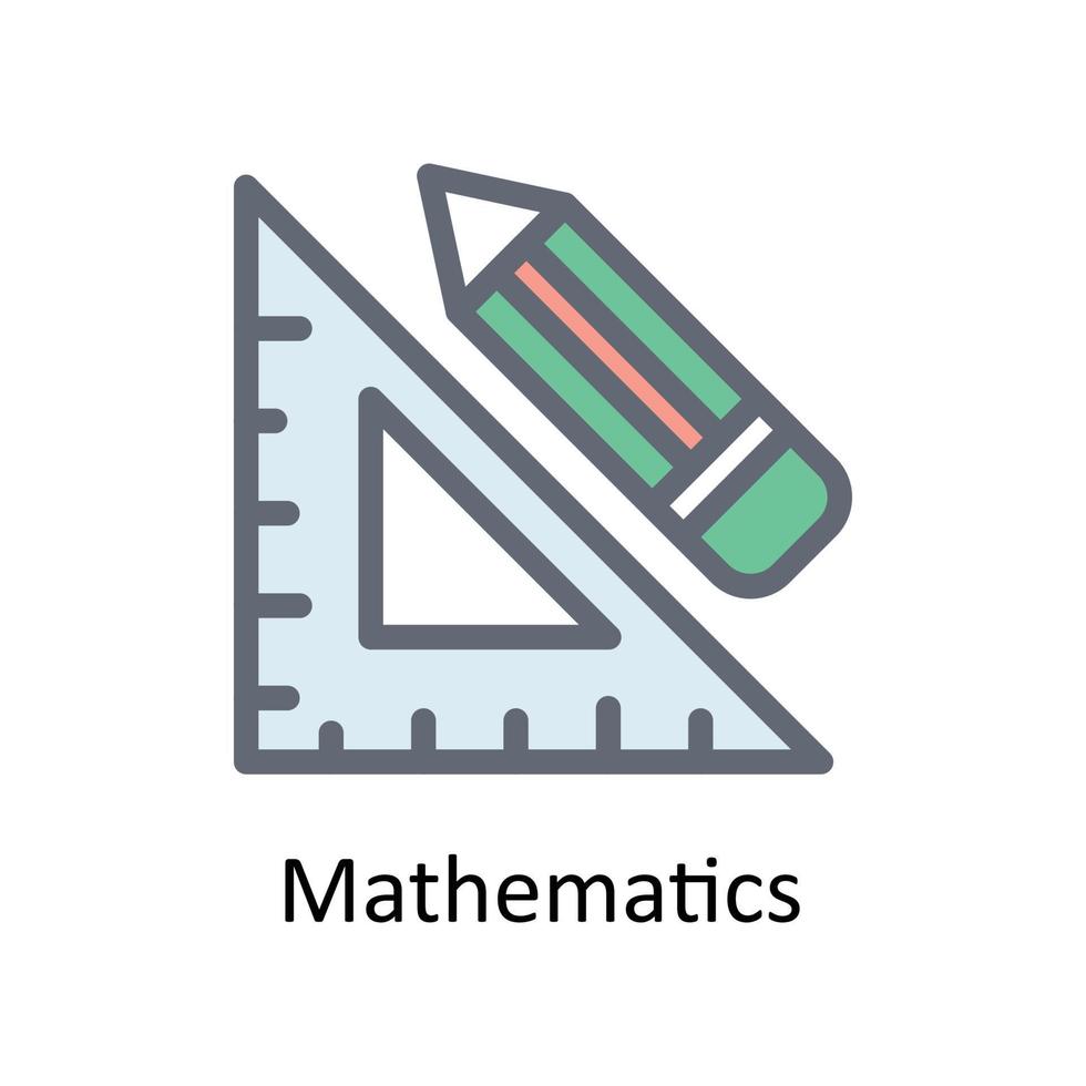 Mathematics Vector Fill outline Icons. Simple stock illustration stock