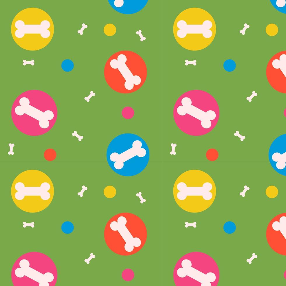 Pattern for dog gift with bones.. Wrapping paper design for dog bithday. Colorful seamless pattern vector