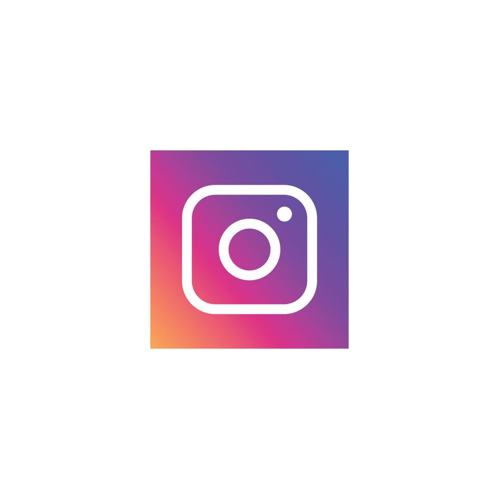 Instagram social media logo symbol, app icon vector