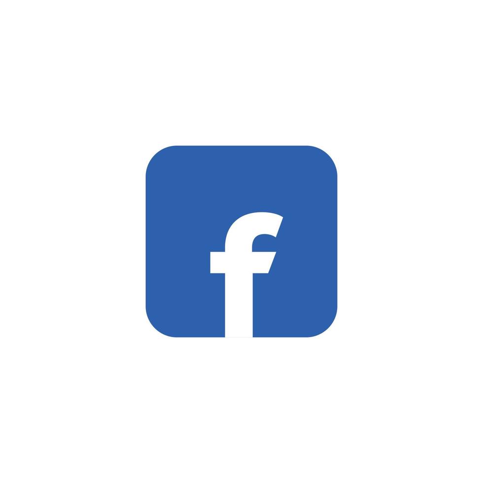 Facebook social media logo symbol, app icon vector