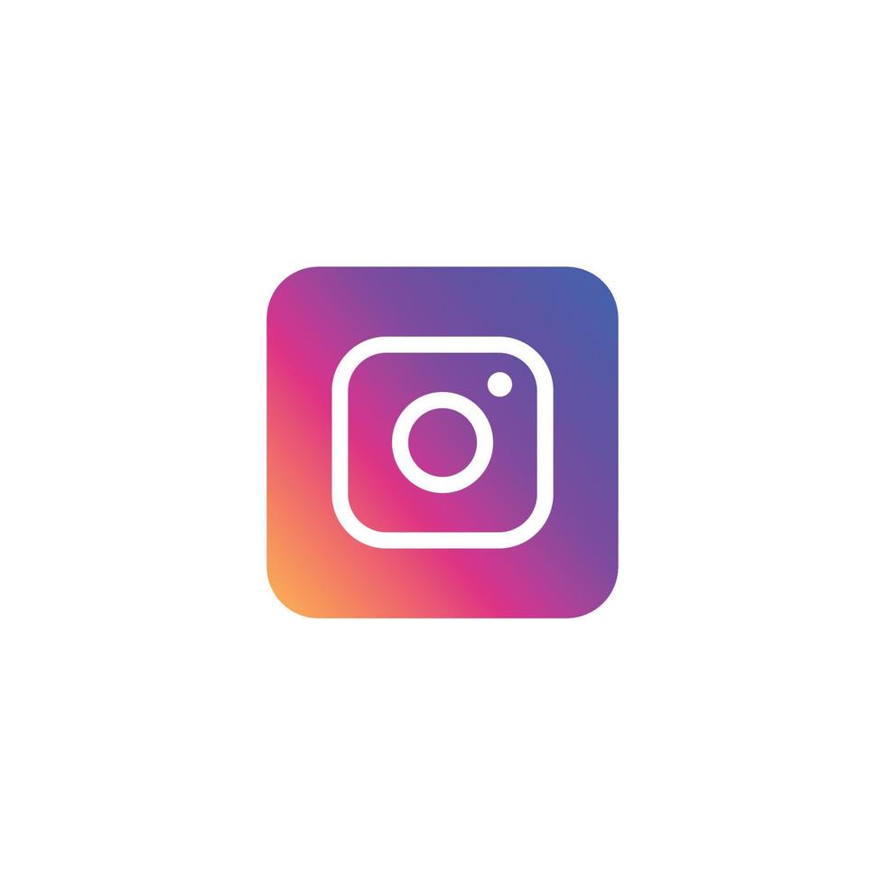 Instagram social media logo symbol, app icon vector