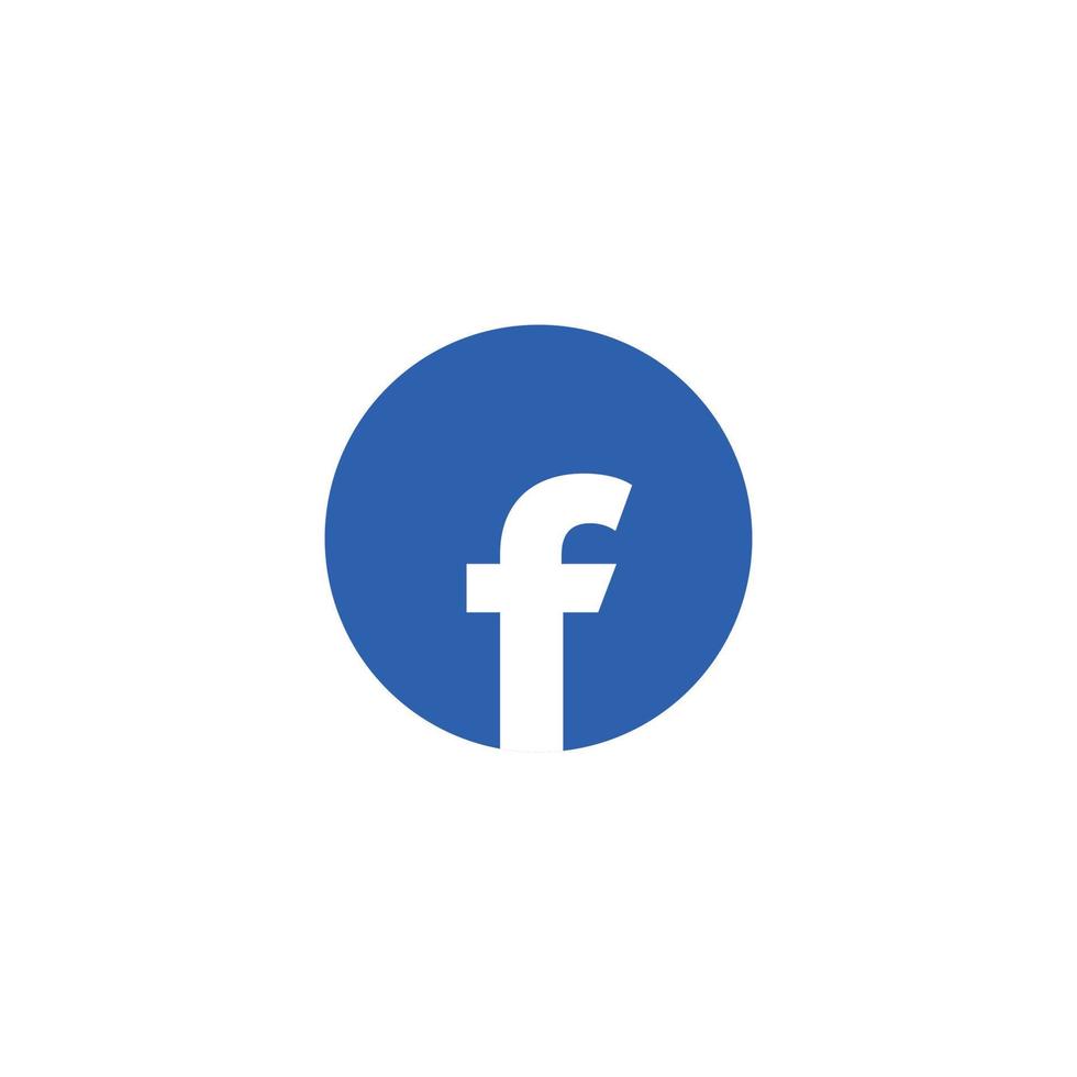 Facebook social media logo symbol, app icon vector