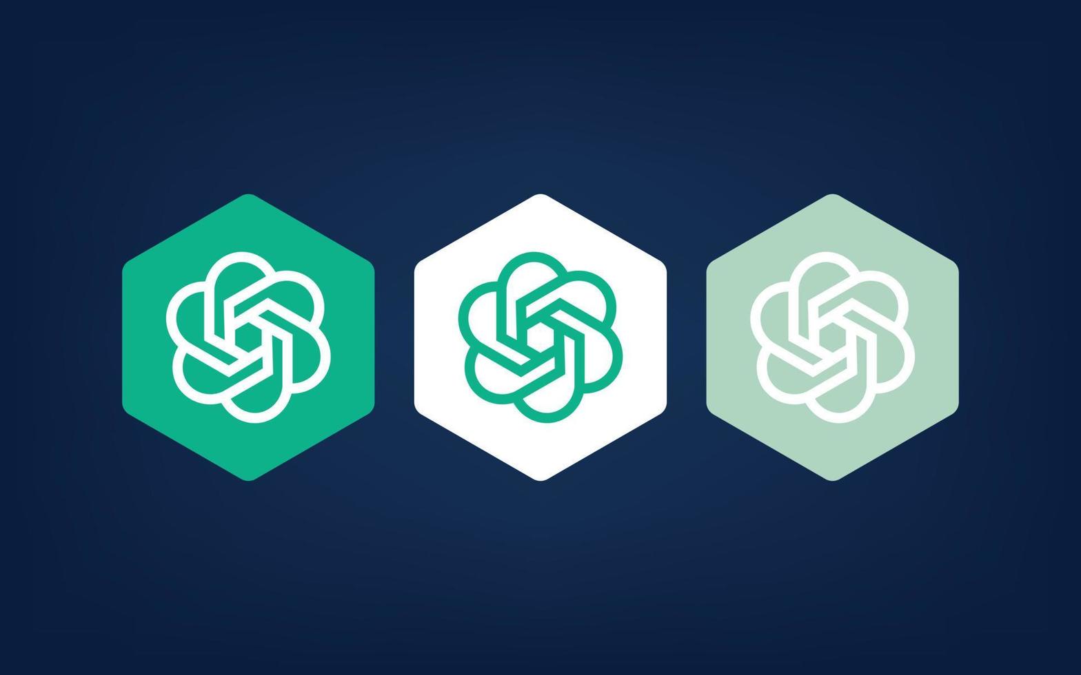 ChatGPT, OpenAI Logo Icons vector