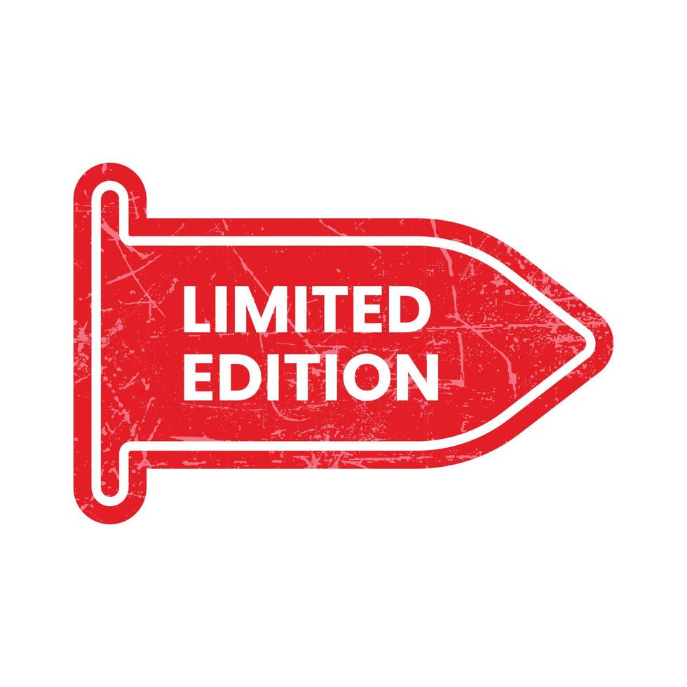Limited Edition Badge, Stamp, Rubber, Award Badge, Seal, Label, Sticker, Tag, Grunge Effect, Textured Limited Edition Vector Illustration