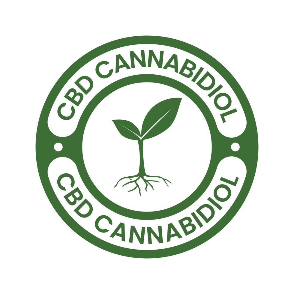 cannabidiol cbd petróleo insignia, logo, etiqueta, pegatina, logo para cbd petróleo etiqueta, cáñamo petróleo etiqueta diseño vector