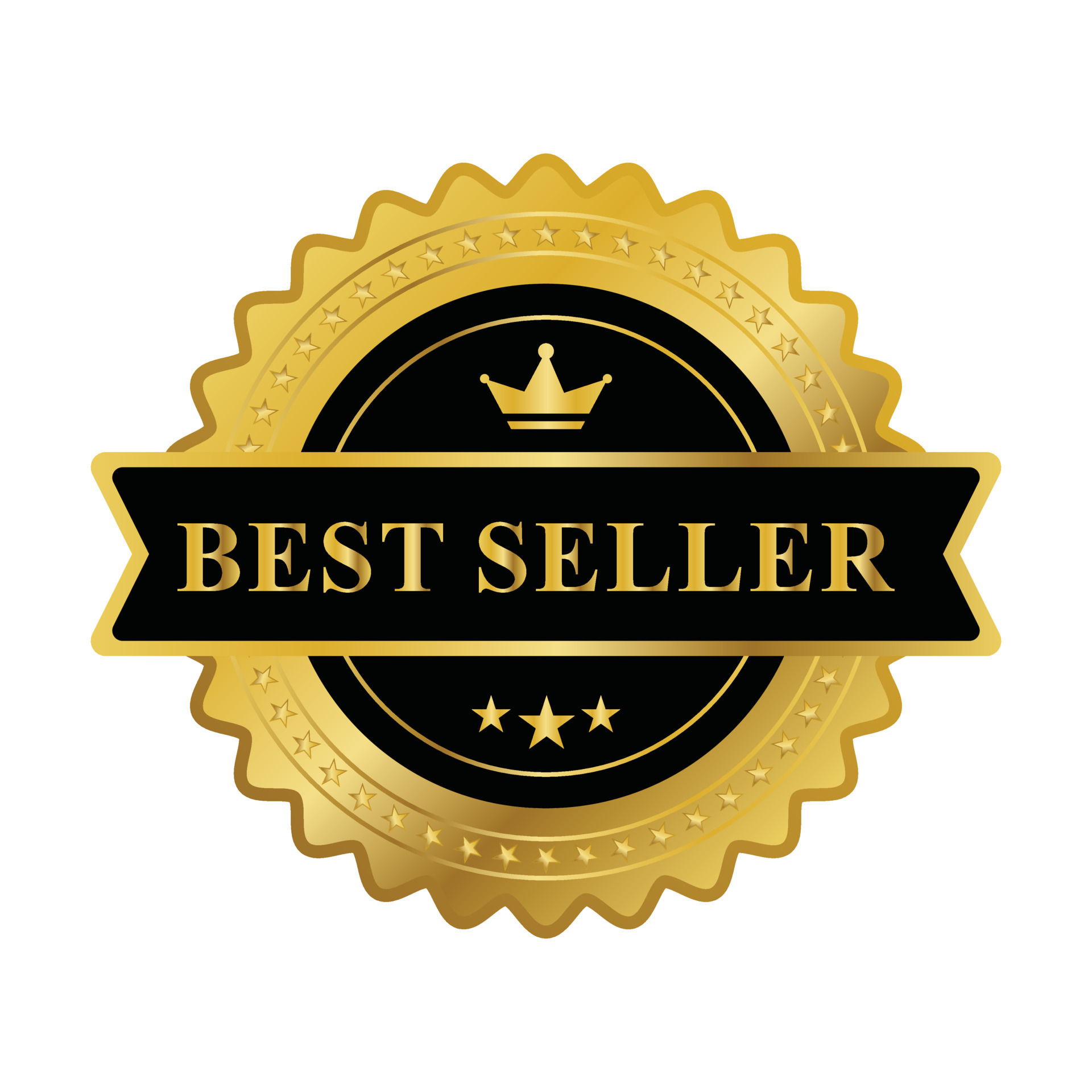 best seller badge logo icon vector, golden color best seller label, icon,  stamp, ribbon design illustration with golden color 21564662 Vector Art at  Vecteezy