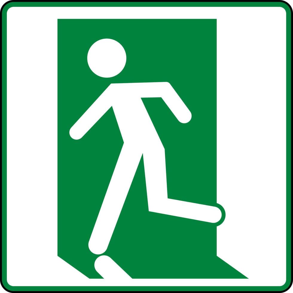 Emergency Exit Symbol Left Sign vector