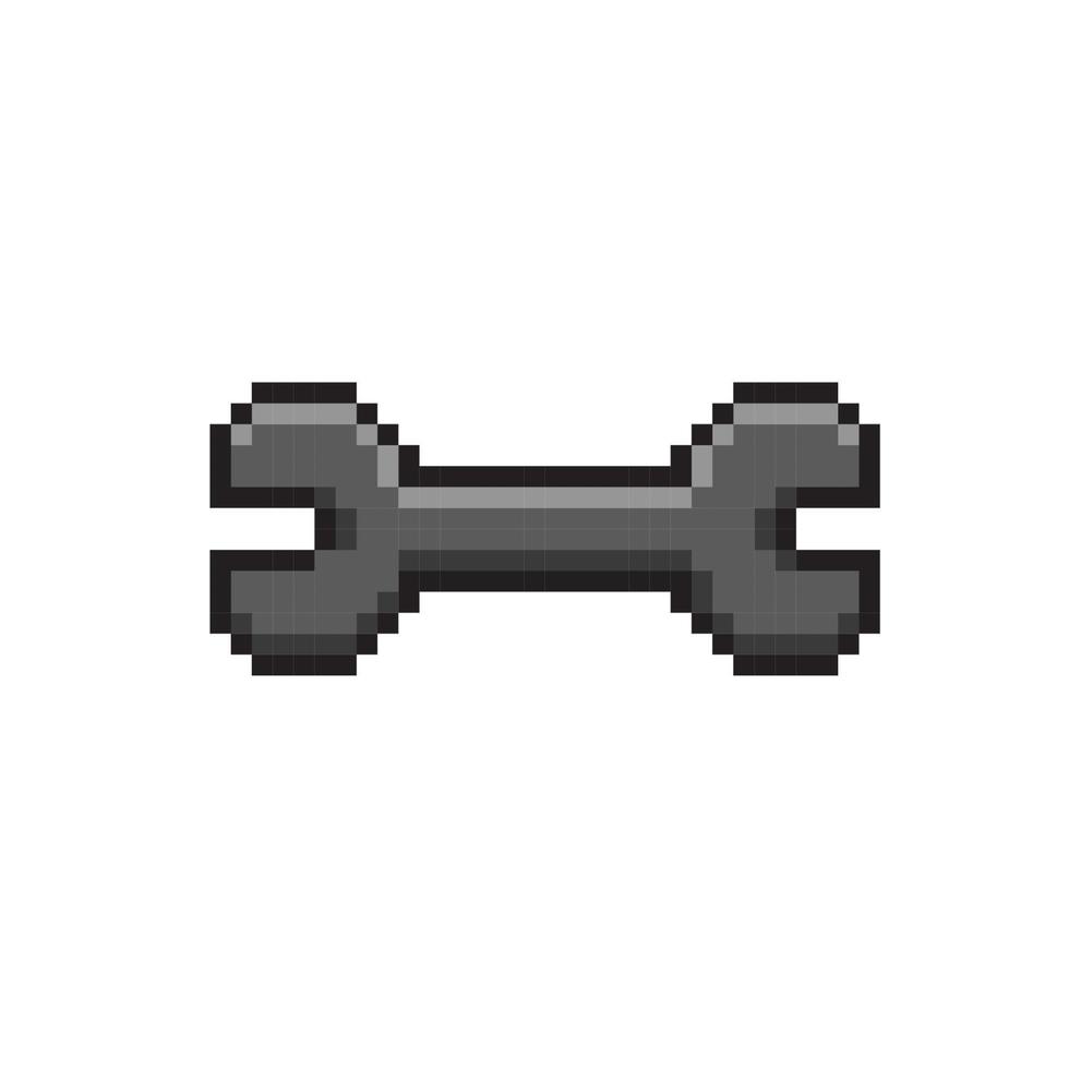single wrench in pixel art style vector