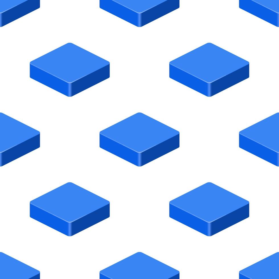 Bright pattern of blue boxes in isometric style for print and design