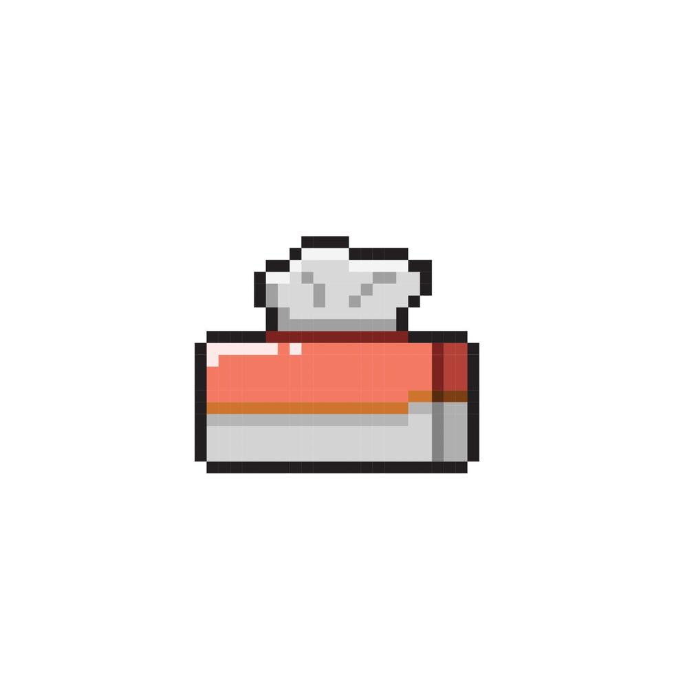 tissue box in pixel art style vector