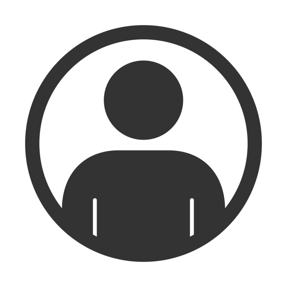 Avatar Profile icon, Social Media User Circle shape symbol. Vector Illustration
