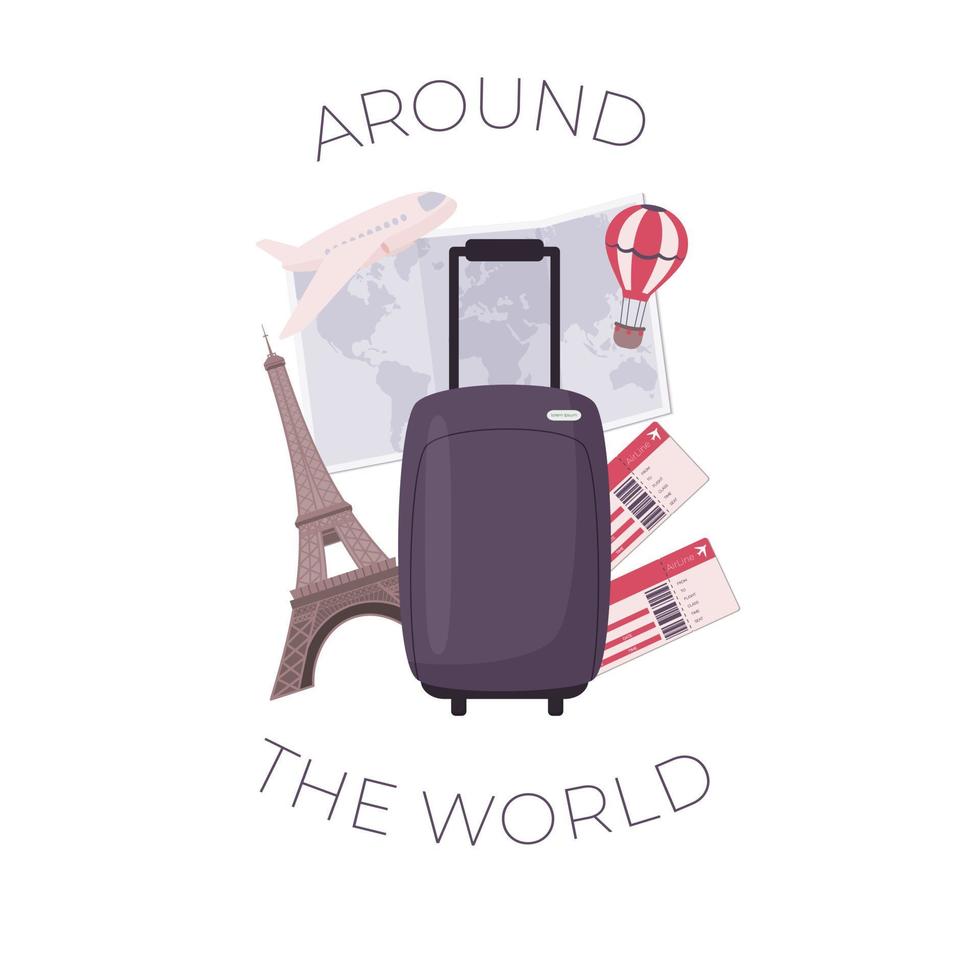 around the world vector